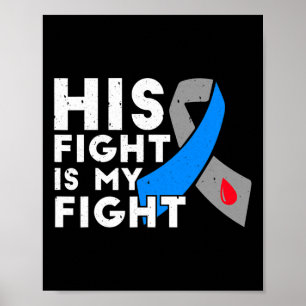 Zijn gevecht is mijn strijd type 1 diabetes bewust poster