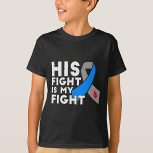 Zijn gevecht is mijn strijd type 1 diabetes bewust t-shirt