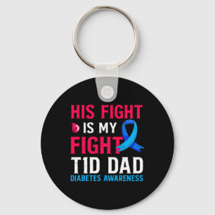 Zijn gevecht is mijn T1D vader type 1 diabetes Awa Sleutelhanger