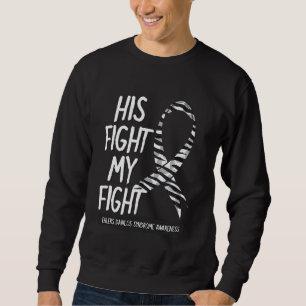 Zijn gevecht is mijn vechtmannen Danlos Zebra stri Trui