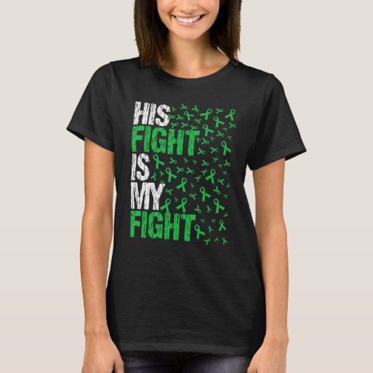Zijn gevecht is My Fight traumatisch hersenletsel T-shirt (Voorkant)