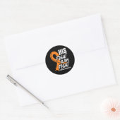 Zijn gevecht Mijn gevecht Leukemie Bewustzijn Lint Ronde Sticker (Envelop)