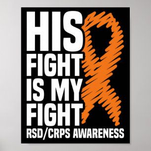 Zijn gevecht mijn gevecht Oranje lint RSDCRPS bewu Poster