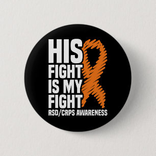 Zijn gevecht mijn gevecht Oranje lint RSDCRPS bewu Ronde Button 5,7 Cm