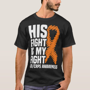 Zijn gevecht mijn gevecht Oranje lint RSDCRPS bewu T-shirt