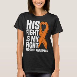Zijn gevecht mijn gevecht Oranje lint RSDCRPS bewu T-shirt