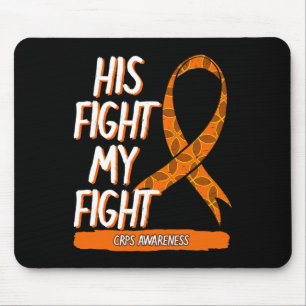 Zijn gevecht My Fight CRPS Awareness Oranje Ribbon Muismat