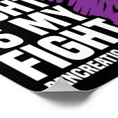 Zijn gevecht tegen mijn Paarse lintkanker alvleesk Poster (Hoek)