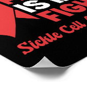 Zijn gevecht tegen sikkelcelbewustzijn poster (Hoek)