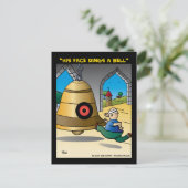 "Zijn gezicht leidt een bell" Briefkaart (Staand voorkant)