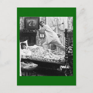 Zijn Golfdroom is haar Golf Nightmare-Vintage Briefkaart