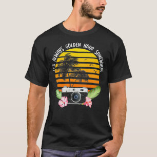 Zijn gouden uur - Tropische camera fotografie T-shirt
