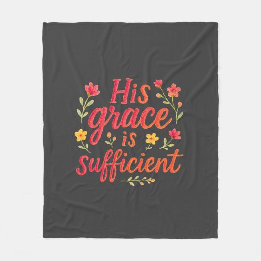 Zijn Grace is voldoende Fleece Deken (Voorkant)