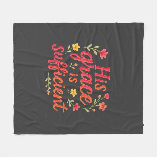 Zijn Grace is voldoende Fleece Deken (Voorkant (Horizontaal))