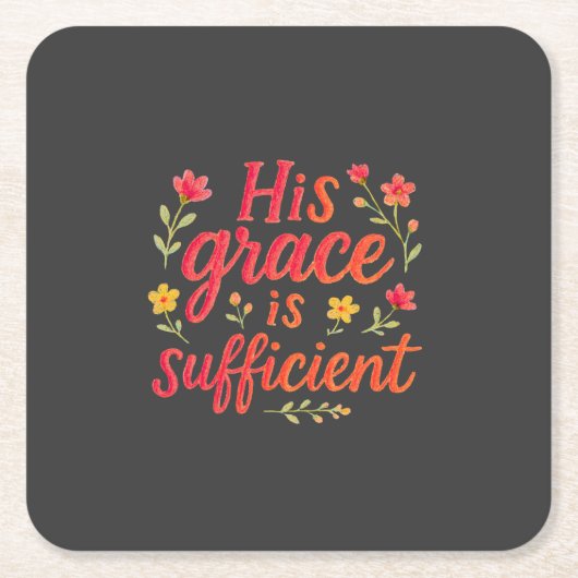 Zijn Grace is voldoende Kartonnen Onderzetters (Voorkant)