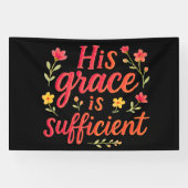 Zijn Grace is voldoende Spandoek (Horizontaal)