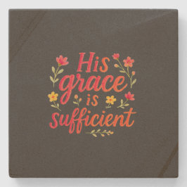 Zijn Grace is voldoende Stenen Onderzetter