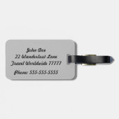 Zijn grijs en zwart Bagagelabel (Achterkant horizontaal)