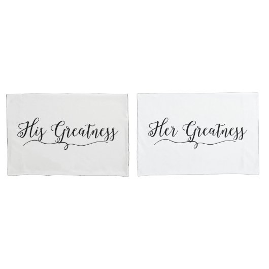 "Zijn grootsheid en haar grootsheid" Kussensloop (Voorkant-Set)