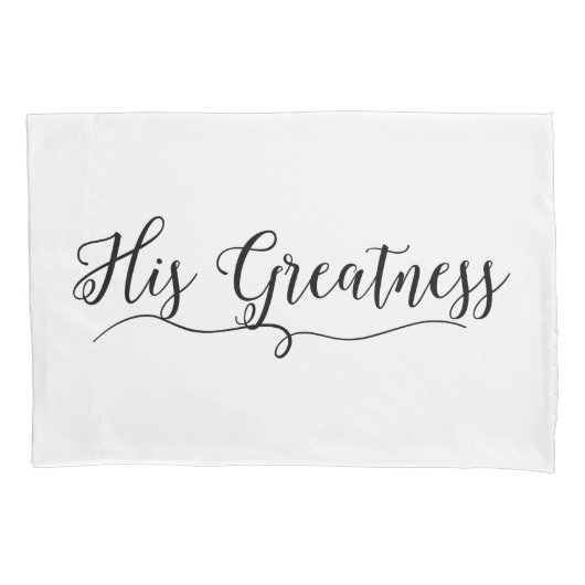 "Zijn grootsheid en haar grootsheid" Pillow Hoesje Kussensloop (Voorkant-Links)