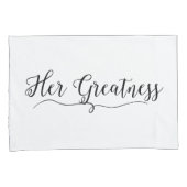 "Zijn grootsheid en haar grootsheid" Pillow Hoesje Kussensloop (Voorkant-Rechts)