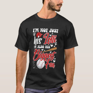 Zijn grootste fan honkbal lellen van een honkbalsp t-shirt
