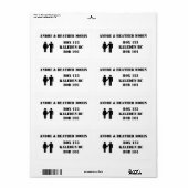 Zijn & haar Adress Labels (Full Sheet)