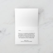 Zijn & haar Art Deco Silhouette Wedding Collectie Bedankkaart (Binnen)