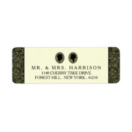 Zijn & haar Art Deco Silhouette Wedding Collectie Etiket