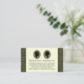 Zijn & haar Art Deco Silhouette Wedding Collectie Informatiekaartje (Staand voorkant)