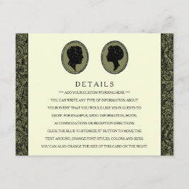 Zijn & haar Art Deco Silhouette Wedding Collectie Informatiekaartje