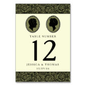 Zijn & haar Art Deco Silhouette Wedding Collectie Kaart (Achterkant)