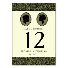 Zijn & haar Art Deco Silhouette Wedding Collectie Kaart