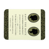 Zijn & haar Art Deco Silhouette Wedding Collectie Magneet (Horizontaal)