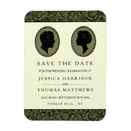 Zijn & haar Art Deco Silhouette Wedding Collectie Magneet