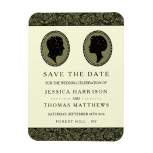 Zijn & haar Art Deco Silhouette Wedding Collectie Magneet