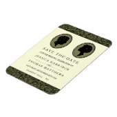 Zijn & haar Art Deco Silhouette Wedding Collectie Magneet (Linkerzijde)