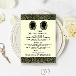 Zijn & haar Art Deco Silhouette Wedding Collectie Menu