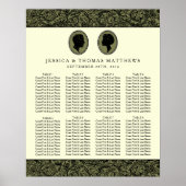 Zijn & haar Art Deco Silhouette Wedding Collectie Poster (Voorkant)