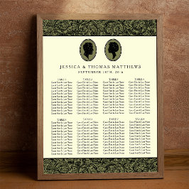 Zijn & haar Art Deco Silhouette Wedding Collectie Poster