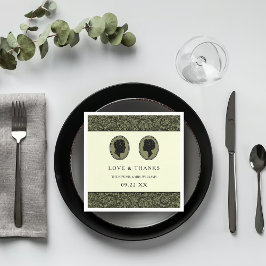 Zijn & haar Art Deco Silhouette Wedding Collectie Servetten