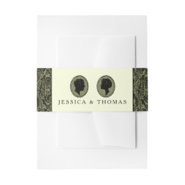 Zijn & haar Art Deco Silhouette Wedding Collectie Uitnodigingen Wikkel