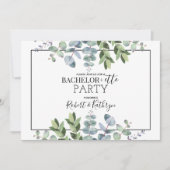 Zijn & haar Bachelorette Party Foliage Invitation Kaart (Voorkant)