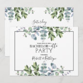 Zijn & haar Bachelorette Party Foliage Invitation Kaart (Voorkant / Achterkant)