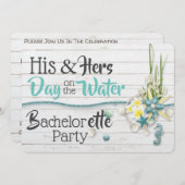Zijn & haar dag op de Bachelorette Kaart (Voorkant / Achterkant)