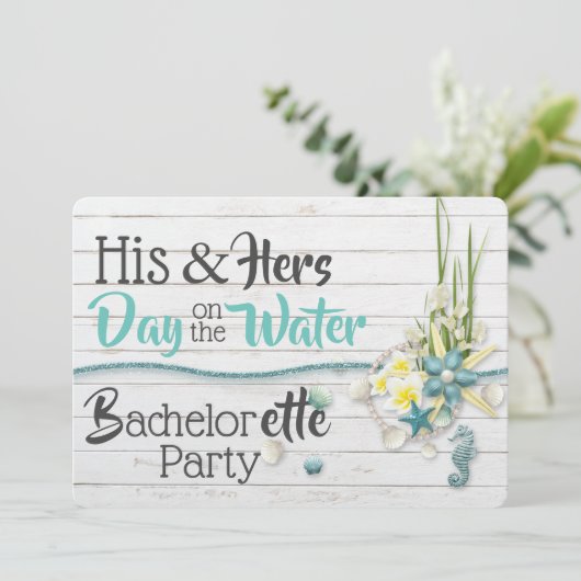 Zijn & haar dag op de Bachelorette Kaart (Staand voorkant)