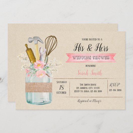 Zijn haar douchekaart kaart (Voorkant / Achterkant)