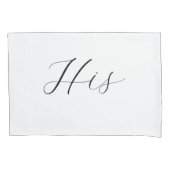 Zijn, Haar Elegent Romantisch Schrift Kussensloop (Voorkant-Links)
