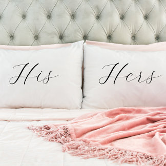 Zijn, Haar Elegent Romantisch Schrift Kussensloop