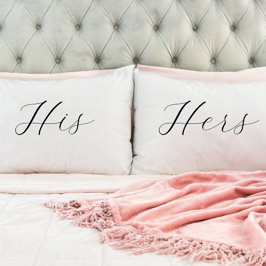Zijn, Haar Elegent Romantisch Schrift Kussensloop